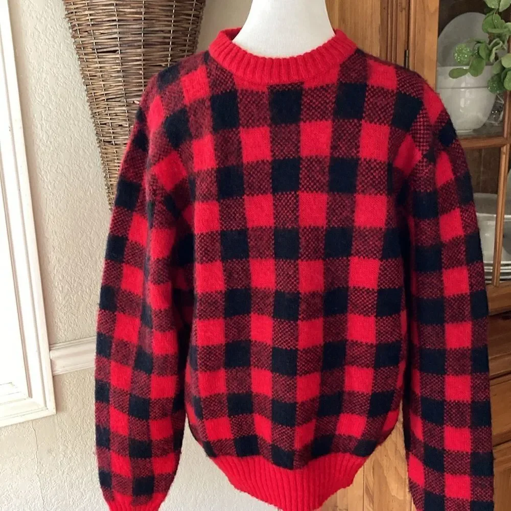 Vintage Christopher Hayes 100% Wool Crewneck Grandpa Sweater Size XL